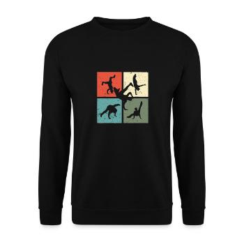 Breakdance BBoy BGirl Streetdance Breakdance - Unisex Pullover - Schwarz - Vorne - Alina (178cm) & Michal (187cm)