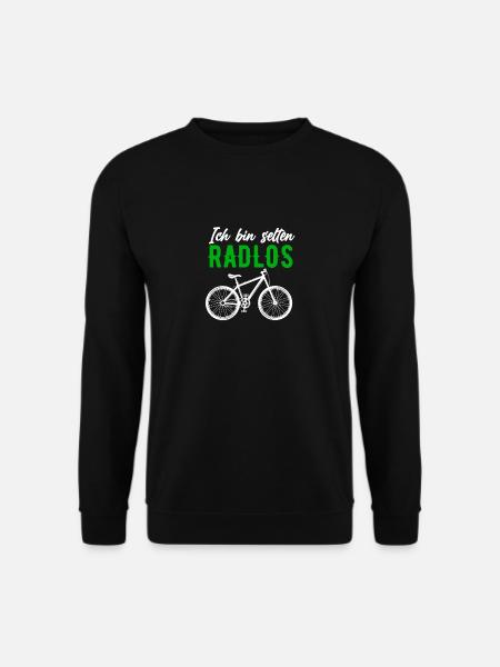 Ich bin selten radlos Fahrrad Radfahrer - Unisex Pullover - Schwarz