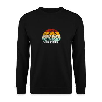 Roller Coaster Amusement Park Kirmes Amusement Park - Unisex Sweatshirt - black - Front - Alina (178cm) & Michal (187cm)