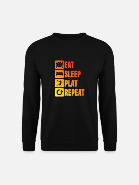 Handball Kinder Eat Sleep Handball Repeat - Unisex Pullover - Schwarz