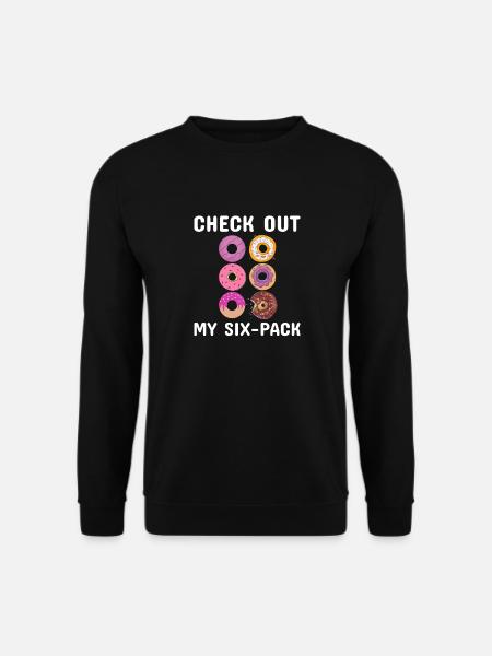 Check Out My Six Pack Donuts Funny Fitness Humor - Unisex Sweatshirt - black