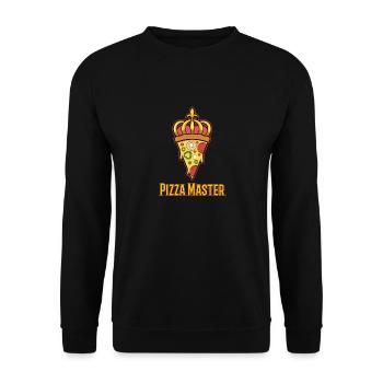 Maître de pizza drôle dicton Hobby Pizza Chef - Sweat-shirt Unisexe - noir - Devant - Alina (178cm) & Michal (187cm)