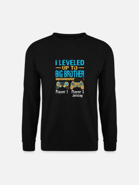 I leveled up to Big Brother Gamer new Brother - Unisex Sweatshirt - black