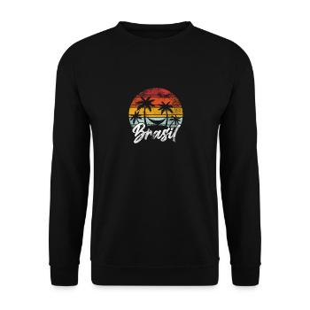 Brazil - Unisex Sweatshirt - black - Front - Alina (178cm) & Michal (187cm)