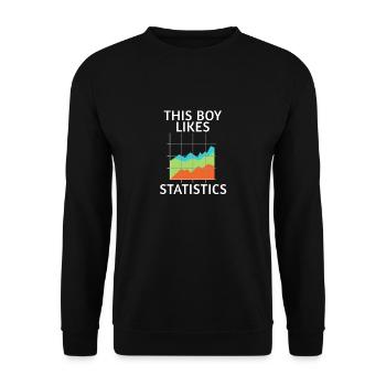 Data Science Statistik Ironischer Statistiker - Unisex Pullover - Schwarz - Vorne - Alina (178cm) & Michal (187cm)