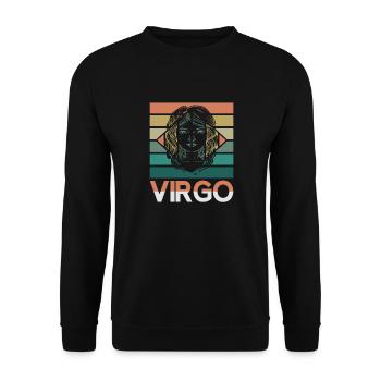 Virgo Zodiac Sign Astorolgy Horoscope Sign - Unisex Sweatshirt - black - Front - Alina (178cm) & Michal (187cm)