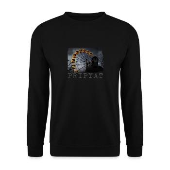Pripyat - Radioaktive Geisterstadt Tschernobyl - Unisex Pullover - Schwarz - Vorne - Alina (178cm) & Michal (187cm)