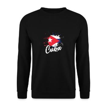 | du drapeau cubain Cuba - Sweat-shirt Unisexe - noir - Devant - Alina (178cm) & Michal (187cm)