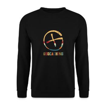 Geocaching Target Cross | Geocaching - Unisex Pullover - Schwarz - Vorne - Alina (178cm) & Michal (187cm)