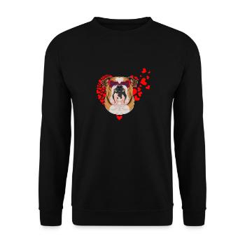 Deutsch Bulldog Lover I Dog Lover I Deutsch - Sweat-shirt Unisexe - noir - Devant - Alina (178cm) & Michal (187cm)