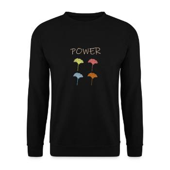 Ginkgo Ginkgo Tree Ginkgo Leaf Biloba Ginkgo Plant - Unisex Sweatshirt - black - Front - Alina (178cm) & Michal (187cm)