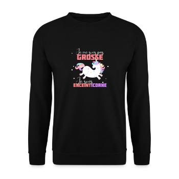 Je suis enceinticorne cadeau future maman enceinte - Sweat-shirt Unisexe - noir - Devant - Alina (178cm) & Michal (187cm)