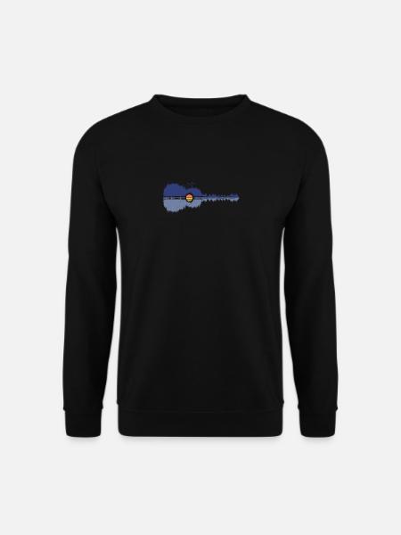 Guitar Lake Reflections | Guitar - Unisex Pullover - Schwarz