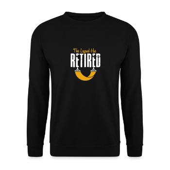 The legend has withdrawn Lustiger - Unisex Sweatshirt - black - Front - Alina (178cm) & Michal (187cm)