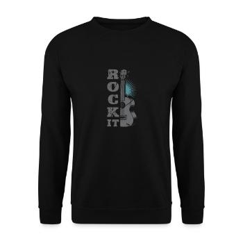 Rock It | Guitar - Unisex Pullover - Schwarz - Vorne - Alina (178cm) & Michal (187cm)
