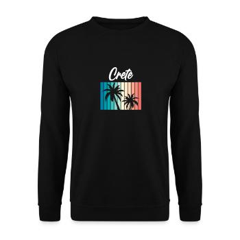 Crete - Unisex Sweatshirt - black - Front - Alina (178cm) & Michal (187cm)