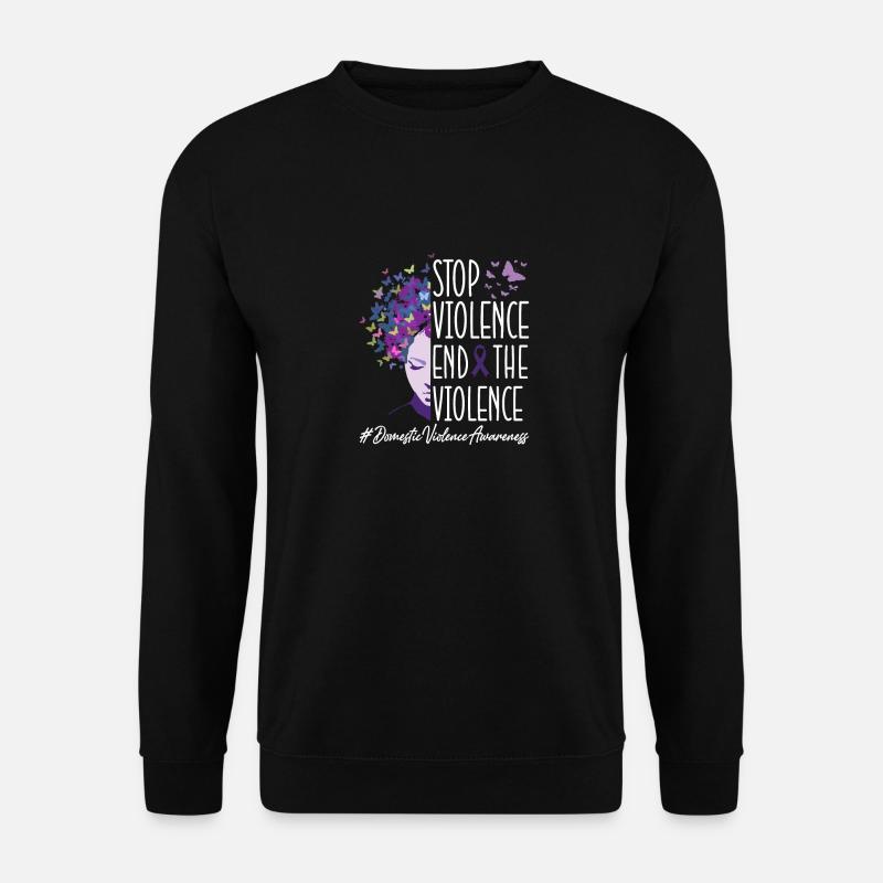 Stop à la violence en | Sensibilisation à la violence domestique - Sweat-shirt Unisexe - noir