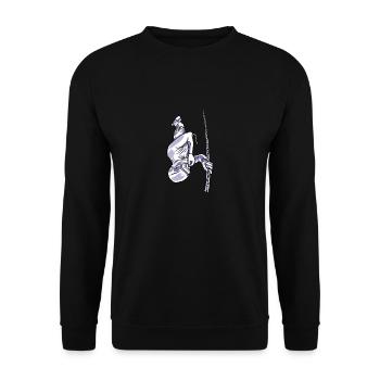 Apnoetauchen Freitauchen Atemzug Apnoe Tieftauchen - Unisex Pullover - Schwarz - Vorne - Alina (178cm) & Michal (187cm)