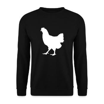 chicken - Unisex Pullover - Schwarz - Vorne - Alina (178cm) & Michal (187cm)