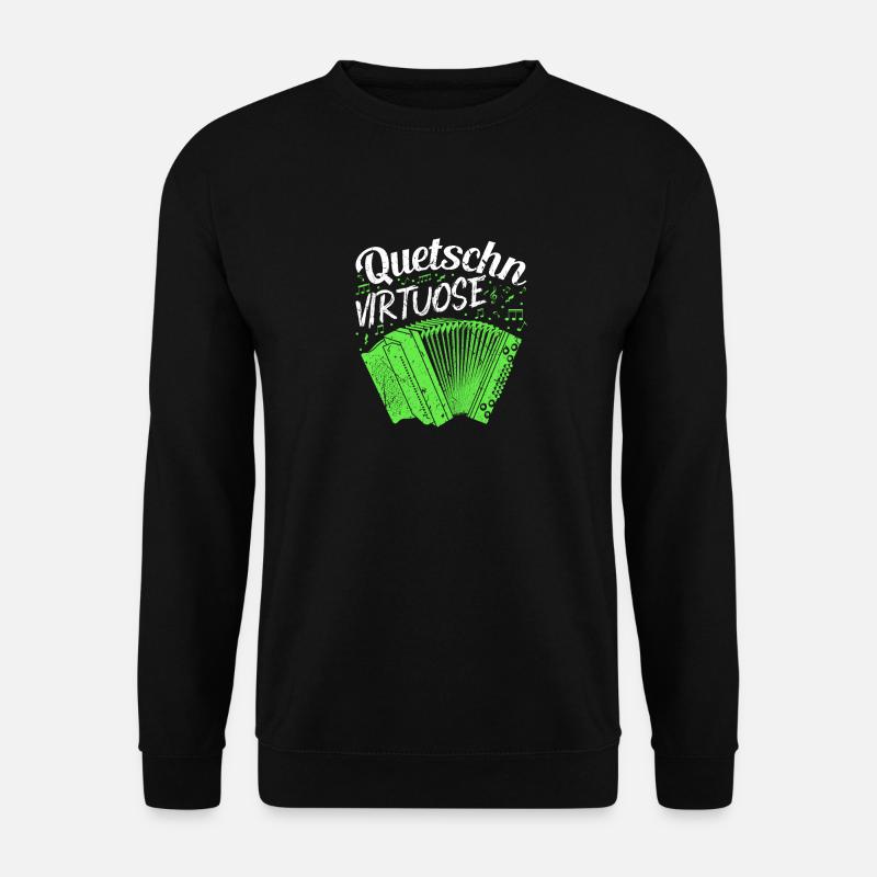 Quetschn Virtuose, Steirische Harmonika - Unisex Pullover - Schwarz
