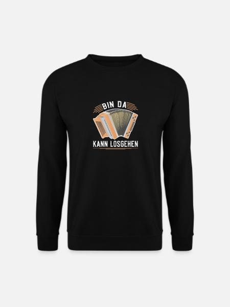Bin Da Kann Losgehen Steirische Harmonika Quetschn - Unisex Pullover - Schwarz