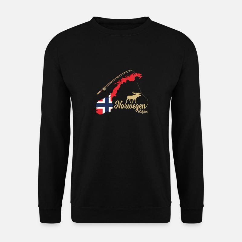 Norway Lofoten fishing Scandinavia motifs - Unisex Pullover - Schwarz