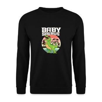 Saurus Family Matching I Tyrannosaurus T-Rex I - Unisex Sweatshirt - black - Front - Alina (178cm) & Michal (187cm)