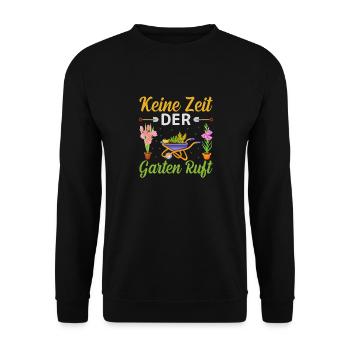 Garten Gartenarbeit Hobbygärtner - Unisex Pullover - Schwarz - Vorne - Alina (178cm) & Michal (187cm)