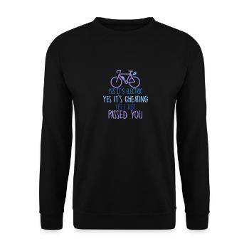 Yes, it's electric yes, it's scam I have - Unisex Sweatshirt - black - Front - Alina (178cm) & Michal (187cm)