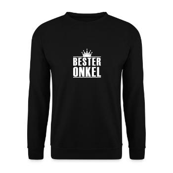 Bester Onkel - Unisex Pullover - Schwarz - Vorne - Alina (178cm) & Michal (187cm)