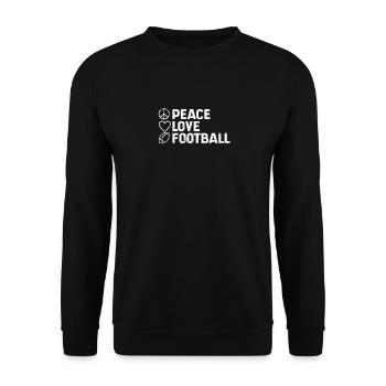 Amateurs de sport américains Peace Love Football - Sweat-shirt Unisexe - noir - Devant - Alina (178cm) & Michal (187cm)