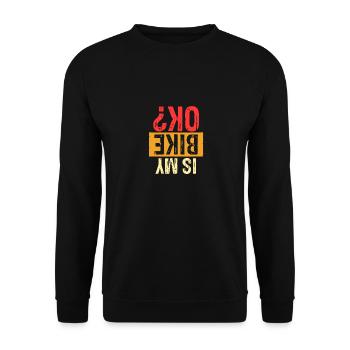 Is my bike OK? Bicycle - Unisex Sweatshirt - black - Front - Alina (178cm) & Michal (187cm)