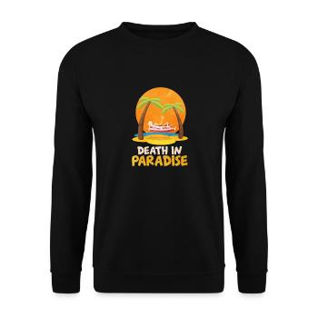 Vacances amusantes à la plage des squelettes de la mort au paradis - Sweat-shirt Unisexe - noir - Devant - Alina (178cm) & Michal (187cm)