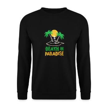Death in Paradise motiv - geschenkidee - Unisex Pullover - Schwarz - Vorne - Alina (178cm) & Michal (187cm)