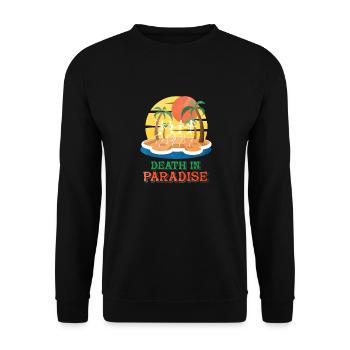 motif cadeau mort au paradis - Sweat-shirt Unisexe - noir - Devant - Alina (178cm) & Michal (187cm)