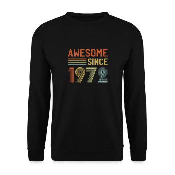 Großartig seit 1972 Geboren 1972 50. Geburtstag Retr - Unisex Pullover - Schwarz - Vorne - Alina (178cm) & Michal (187cm)