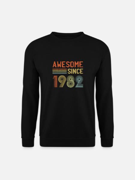 Großartig Seit 1982 Geboren 1982 40. Geburtstag Retr - Unisex Pullover - Schwarz
