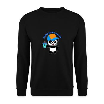 Drink more water - Unisex Sweatshirt - black - Front - Alina (178cm) & Michal (187cm)