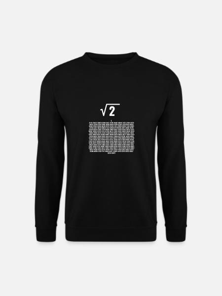 Root 2 decimal places for nerds and math freaks - Unisex Sweatshirt - black