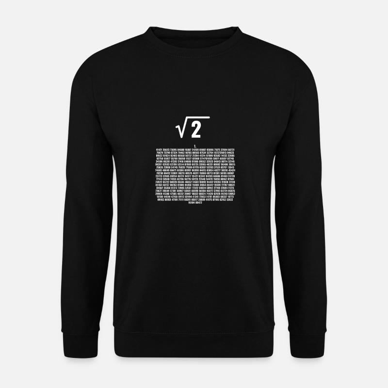Wurzel 2 Nachkommastellen für Nerds und Mathefreak - Unisex Pullover - Schwarz
