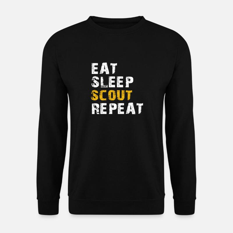 Eat Sleep Scout - Unisex Pullover - Schwarz