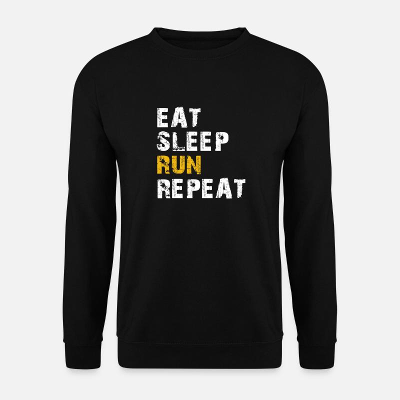 eat sleep run - Unisex Sweatshirt - black