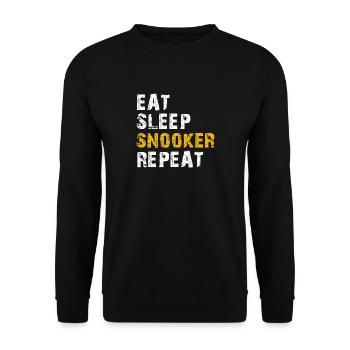 eat sleep Snooker - Unisex Sweatshirt - black - Front - Alina (178cm) & Michal (187cm)