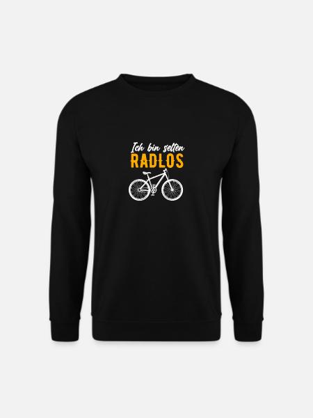 Ich bin selten Radlos, Fahrrad Fahrradtour Natur - Unisex Pullover - Schwarz