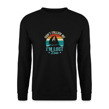 Ne me suivez pas, je suis perdu aussi - Sweat-shirt Unisexe - noir - Devant - Alina (178cm) & Michal (187cm)