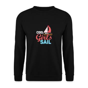 Cool Girls Sail - Unisex Pullover - Schwarz - Vorne - Alina (178cm) & Michal (187cm)