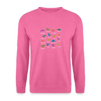 Dinosaurier bunt - Unisex Pullover - Pink - Vorne