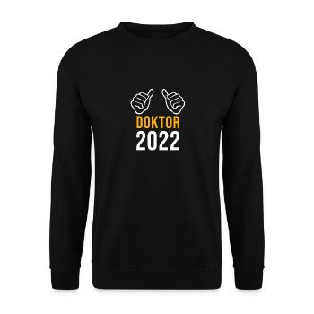 Disputation Doktor 2022 Doktortitel Abschluss - Unisex Pullover - Schwarz - Vorne - Alina (178cm) & Michal (187cm)