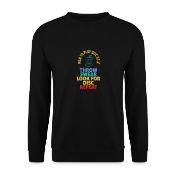 Comment jouer au Disc Golf - Sweat-shirt Unisexe - noir - Devant - Alina (178cm) & Michal (187cm)