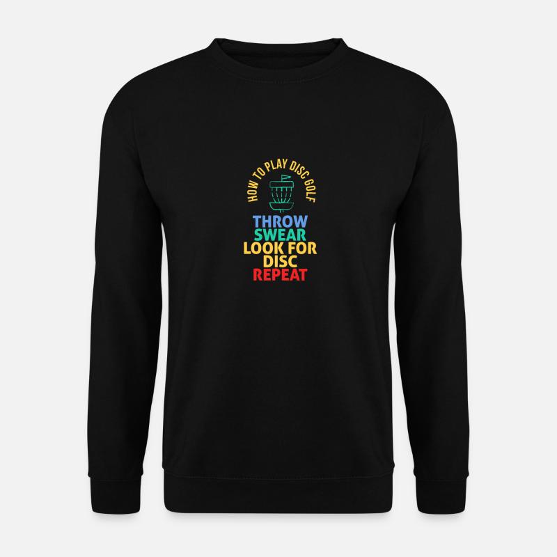 Comment jouer au Disc Golf - Sweat-shirt Unisexe - noir